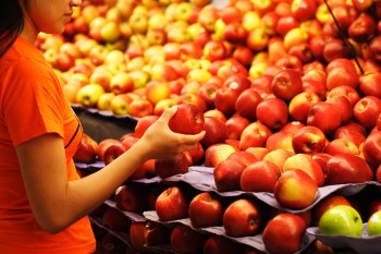 grocery shopping for fruit